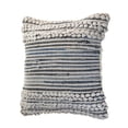 thumbnail image 4 of Laddha Home Designs Striped Square Throw Pillow - 18" - Blue and Gray - Set of 2, 4 of 8