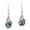 Abalone, variant on Precious Orb Red Coral Stone Sterling Silver Dangle Earrings