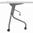 thumbnail image 4 of Lorell White Laminate Flip Top Training Table - For - Table TopWhite Top - Silver Base - 4 Legs - 23.60" Table Top Length x 72" Table Top Width - 29.50" Height - Assembly Required - 1 Each, 4 of 7