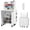 White, variant on WARAYZ Sewing Table & Storage Cabinet, Built-in Power Outlets, Spool Racks, Mobile Craft Desk with Lockable Wheels for Small Spaces, Blue
