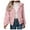 Red, variant on Fgnfyis Women’s Comfortable Autumn Winter Fashion Loose Casual Zipper Stand Collar Jacket Khaki L