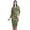 Dark Olive Green, variant on Moomaya Printed Full Sleeve Bodycon Dress for Women Scoop Neck Side Slit Casual Clothing