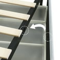 thumbnail image 5 of Queen Size Wood Platform Bed Frame with 4 Drawers, Upholstered Bed Frame with Curved Stitched Tufted Headboard, 5 of 8