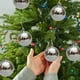 thumbnail image 4 of HWRETIE Plastic Christmas Tree Balls,Hand-Painted Electroplated Plastic Christmas Ball Willows Snowflake Color Painting Ball 6Pcs Set Hanging Ornament, 4 of 6