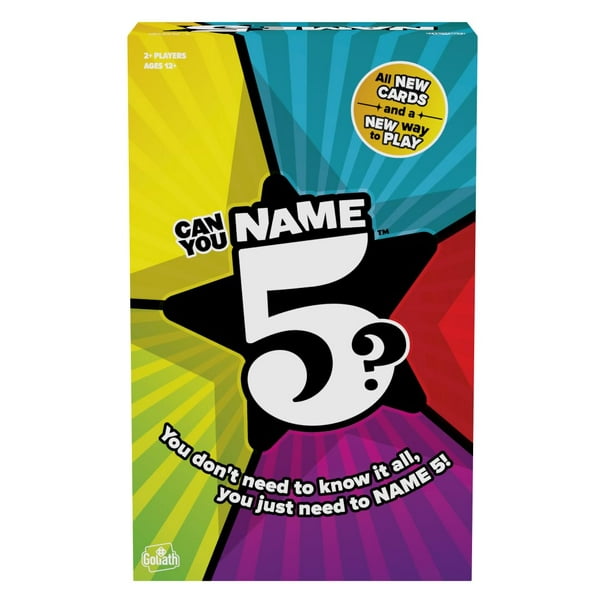 Juego de mesa Goliath Name 5 para más de 12 años, incluye 144 cartas