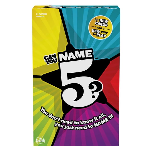 Juego de mesa Goliath Name 5 para más de 12 años, incluye 144 cartas