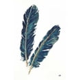 thumbnail image 3 of Paschke, Chris 11x14 Black Modern Framed Museum Art Print Titled - Gold Feathers IV Indigo, 3 of 5