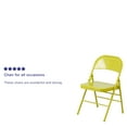 thumbnail image 5 of Flash Furniture HERCULES COLORBURST Series Twisted Citron Triple Braced & Double Hinged Metal Folding Chair, 5 of 12