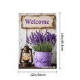 thumbnail image 4 of Jbralid Welcome Lavender Garden Flag With Lantern And Purple Flowers For Spring Summer Home Outdoor Garden Yard Door Decor 12x18 inch, 4 of 5