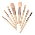 thumbnail image 1 of Xihbxyly Mini Juego de Brochas de Maquillaje, 8 Brochas de Viaje Portátiles, Brochas Versátiles para Sombras de Ojos y Rubor, Aplicadores de Maquillaje de Fibra Suave, Rutina de Belleza Diaria, Glamo, 1 of 2
