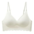 thumbnail image 3 of Everyday Bras for Women Women Bras plus Size Women Bras plus Size Front Hook Sports Bra Padding Full Support Sports Bra Workout Bra Compression Bras Small Bras Womens Bras No Underwire White 38, 3 of 4