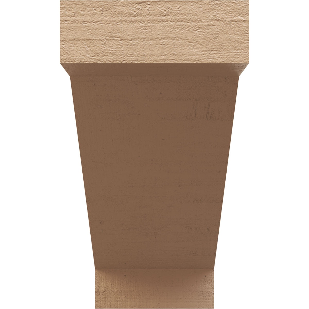 12"W x 36"D x 24"H Classic Burlington Rough Cedar Woodgrain TimberThane Corbel, Primed Tan