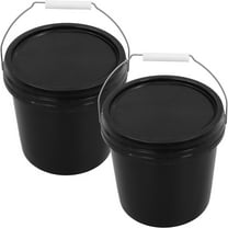Worgeous 2 Pcs Sealed Bucket Cleaning Heavy Duty Mop Black