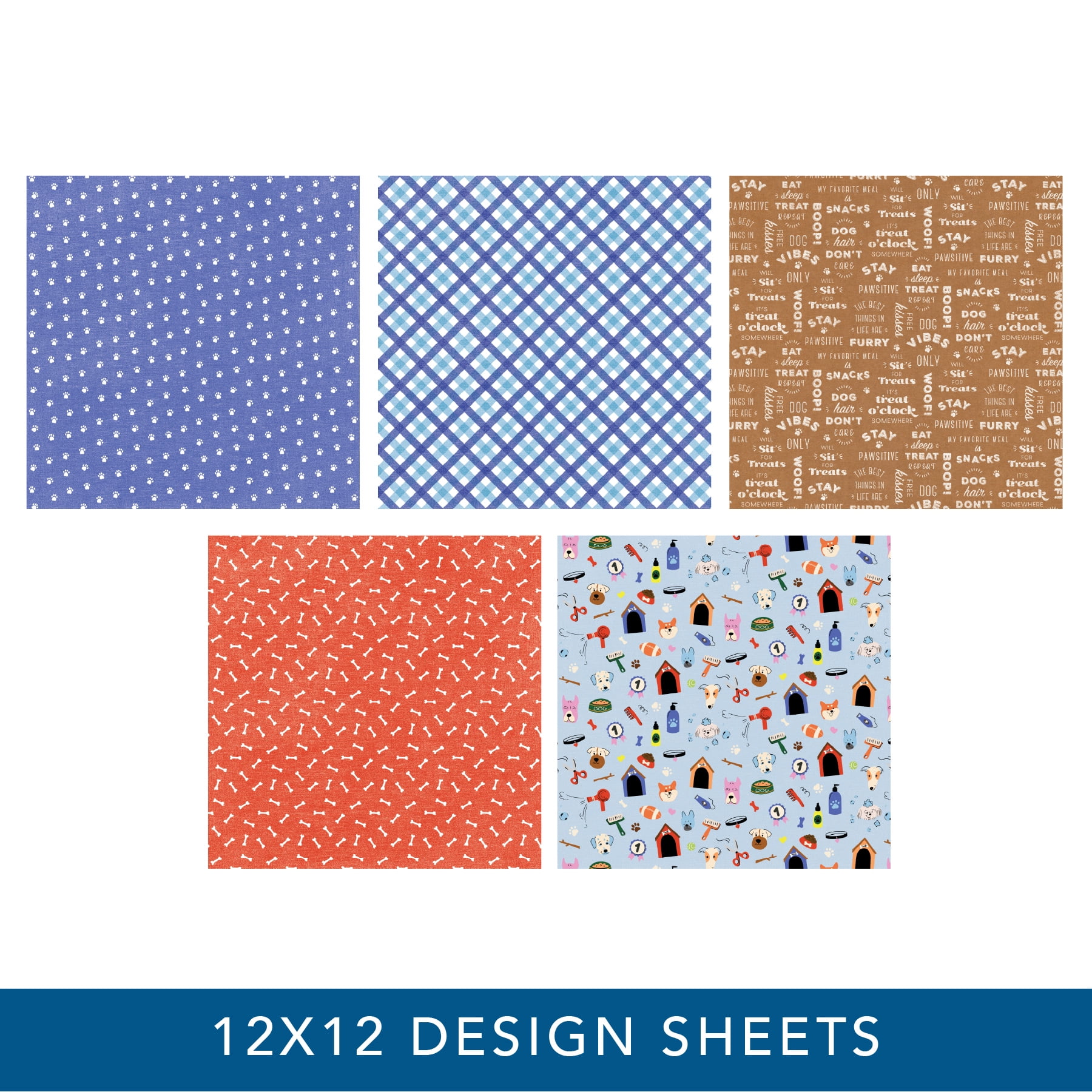 Roobee by Hello Hobby Dogs Paper Pad, Multicolor Design Scrapbook Paper, 50 Sheets, 25 Designs