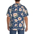 thumbnail image 3 of Pofeuu Flower Print Mens Casual Short Sleeve Shirts Beach Summer Spread Collar Pocket Tops Men's Casual Short-sleeved Shirt-XX-Large, 3 of 5