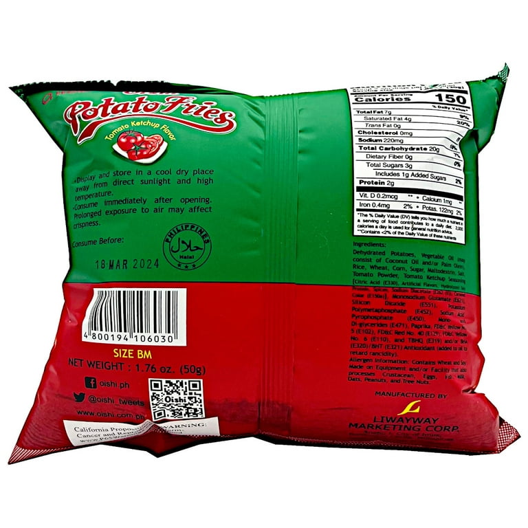 Oishi Potato Fries Ketsup Pack of 4 - Walmart.com Oishi Potato Fries Ketsup Pack of 4 - Walmart.com