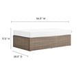 thumbnail image 5 of Modway Convene Outdoor Patio Rectangle Ottoman in Cappuccino White, 5 of 7