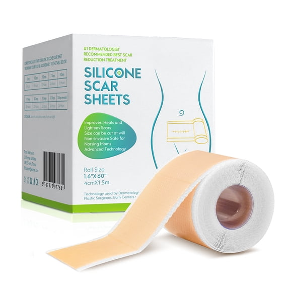 Cinta de Silicona Suave para Cicatrices para Quemaduras Queloides y acné No Irritante y Fácil de Aplicar Adecuada para Pieles Sensibles Todas las Edades Imita la Barrera ANGGREK  Otros
