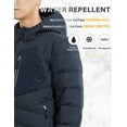 thumbnail image 4 of Men's Down Jacket hooded Water Resistant 5 Pockets Hooded Puffer Jacket Lightweight, 4 of 7