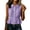 Purple, variant on Women Button Up Tank Tops Peter Pan Collar Cute Cotton Linen Summer Casual Elastic Waist Peplum Tops