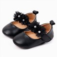 thumbnail image 2 of KPOPLK Toddler Flower Girl Dress Shoes - Little Girl Ballet Flats Sparkly Wedding Party Shoes Size 5,Black, 2 of 7