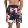 thumbnail image 1 of Balery Cute Kittens Group Portrait Traje de Baño Estilo Hawaiano para Hombre, Shorts de Secado Rápido con Bolsillos-Large, 1 of 6