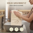 thumbnail image 3 of Unique Bargains Floral Embroidered Soft Hand Towel Set Light Brown 2pk, 3 of 8