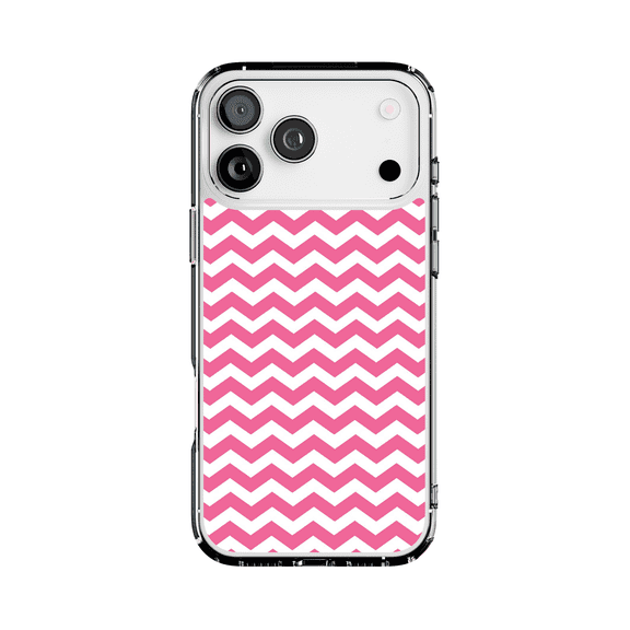 DistinctInk MagSafe Clear Case for Apple iPhone 17 Pro Max (6.9" Screen) - Chevron Stripes Pattern - Lightweight Grip