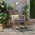 thumbnail image 4 of Noble House Montrose Outdoor Acacia Wood Rocking Chair in Gray, 4 of 8