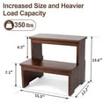 thumbnail image 3 of StrongTek Bamboo Two-Step Stool for Adults and Kids, Heavy Duty 350 lbs Capacity, 3 of 7