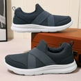 thumbnail image 3 of Men's Slip On Sneakers Casual Fashion Wedge Walking Shoes Wide Width Non Slip Sport Orthopedic Footwear, 3 of 5