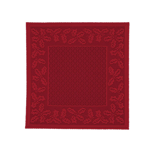 Jack Dempsey Copritavolo Quadrato Bianco Perlé Con Stampato Per Ricamo E Punto Croce – 88,9 Cm – Tema Natale
