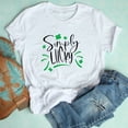 thumbnail image 4 of Pompotops T-Shirt Décontracté pour Femmes Imprimé Fête de la Saint-Patrick à Manches Courtes, 4 of 7