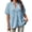 Blue, variant on Women Oversized Cardigan Sweaters Short Sleeve Button Down Casual Lightweight Loose Knit Cardigans