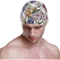thumbnail image 2 of FYBTO Swimming Cap Rose and Grapes Watercolor Unisex Adult FYBTO Polyester, 2 of 4
