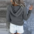 thumbnail image 5 of Itsame Lightweight Hoodies for Women Hood Sweatshirts Pullover Crew Neck Solid Color Long Sleeve Sportswear Gray Size M, 5 of 5