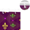 thumbnail image 5 of FREEAMG Mardi Gras Motif Shower Curtain - 72x72 Inch Waterproof Fabric Shower Curtains with 12 Hooks - Modern Home Bathroom Hotel Spa Decorations, 5 of 5