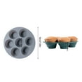 thumbnail image 2 of Round Silicone Tray,1 Pack Silicone Egg Bite Molds for Air Fryer,Silicone Baking Mould Tray,Nonstick 7 Cups Air Fryer Muffin Pan for Baking Egg Bite,Mini Muffins,Tart,Mini Cupcake and Quiche(Grey), 2 of 8