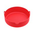thumbnail image 2 of Reusable Silicone Air Fryer Basket Liners | 7.5 Inch Round Pot Liners for 5QT & Larger Fryers | Non-Stick Cooking Accessories | Easy Clean & Dishwasher Safe (1-Pack), 2 of 3
