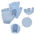 thumbnail image 3 of Unique Bargains Yoga Gloves Fingerless Pilates Gloves One Size Blue, 3 of 5