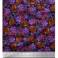 thumbnail image 1 of Soimoi Black Cotton Jersey Fabric Shells Ocean Printed Fabric 1 Yard 58 Inch Wide, 1 of 1