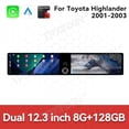 thumbnail image 3 of TPXINXIN Dual 12.3 inch Screen Car Radio For Toyota Highlander 2001-2003 Android GPS Navigation Multimedia Video Player Stereo Receiver Head Unit, 3 of 15