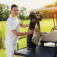 thumbnail image 4 of ONETECH Cheetah Flower Crown Golf Towel Father's Day 24x16in 2PC, 4 of 7