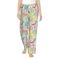 thumbnail image 2 of Lsque Bright Peach Print Women's Pajama Pants, Lounge Pant - Comfortable Home Wear,Elastic Waistband, Stylish Design-Large, 2 of 9