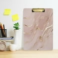 thumbnail image 6 of FMSHPON Rose Gold Marble Pink Stylish Clipboard Hardboard Wood Nursing Clip Board and Pull for Standard A4 Letter 13x9 inches, 6 of 8