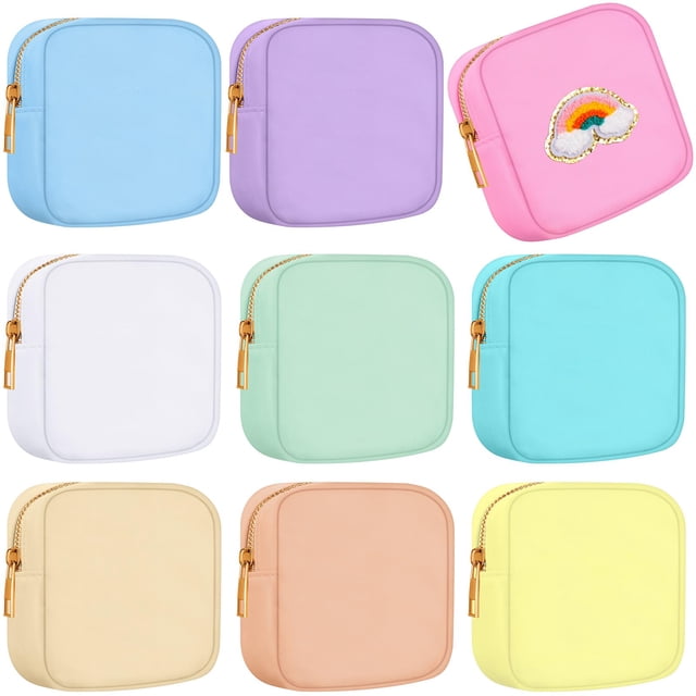 Bolsa de maquillaje Sweetude Mini de nailon, 9 unidades, impermeable, de viaje