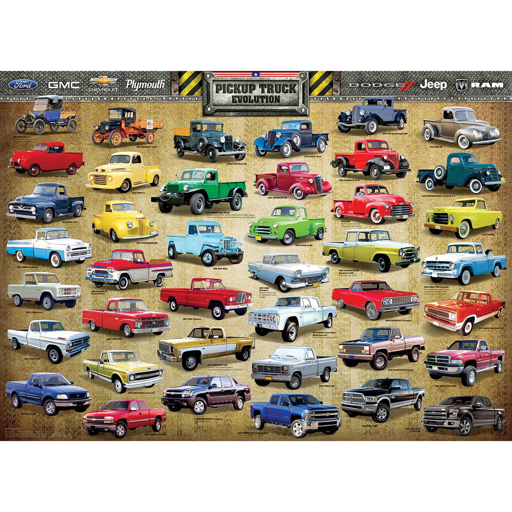 Pickup Truck Evolution Puzzle, 1000 Pieces
