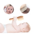 thumbnail image 2 of MesaSe 2 Pack Baby Hair Brush and Comb Set for Newborn, Natural Wooden Hairbrush with Soft Bristles for Cradle Cap, 2 of 10