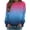 Blue, variant on HAiming Womens Long Sleeved Tops Trendy Gradient Color Round Neck Shirts Fall Winter Plus Size Casual Pullover Blouse