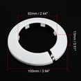 thumbnail image 3 of Unique Bargains 62mm PP Plastic White Water Pipe Cover Decoration 4 Pack, 3 of 5